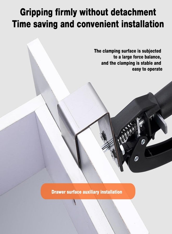 Serplex أداة تركيب لوحة أمامية قابلة للتعديل من سيربلكس®، مشبك تثبيت سريع الفك من الفولاذ المقاوم للصدأ لتوفير الجهد، أداة رفع دقيقة للمحاذاة لتركيب الخزائن، أعمال النجارة المنزلية، 20 × 7 سم - Image 4